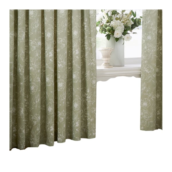 Wylder Bella Lined Floral Pencil Pleat Curtains