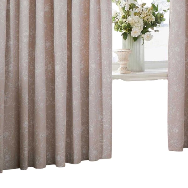 Wylder Bella Lined Floral Pencil Pleat Curtains