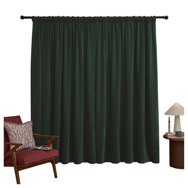 Furn Chenille Lined Pencil Pleat Curtains