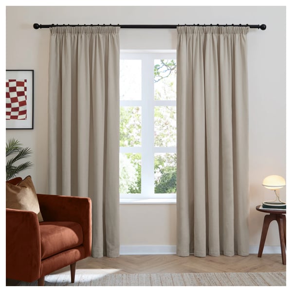 Furn Chenille Lined Pencil Pleat Curtains Furn Chenille Lined Pencil Pleat Curtains