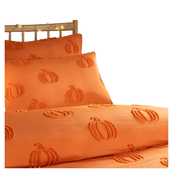 Duvet Day Pumpkin Fields Reversible Soft Touch Tufted Duvet Cover Set