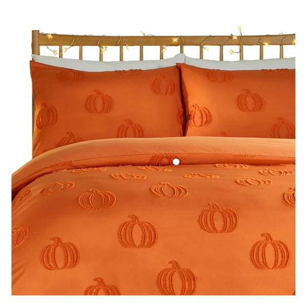 Duvet Day Pumpkin Fields Reversible Soft Touch Tufted Duvet Cover Set