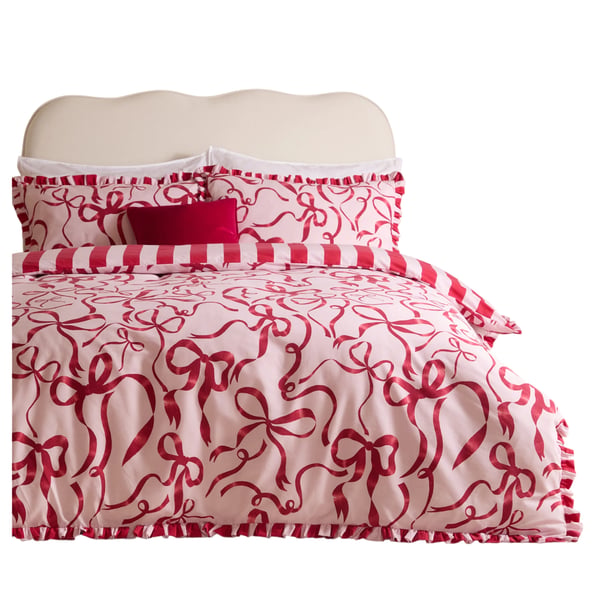Furn Lavieen Bows Reversible Duvet Cover Set