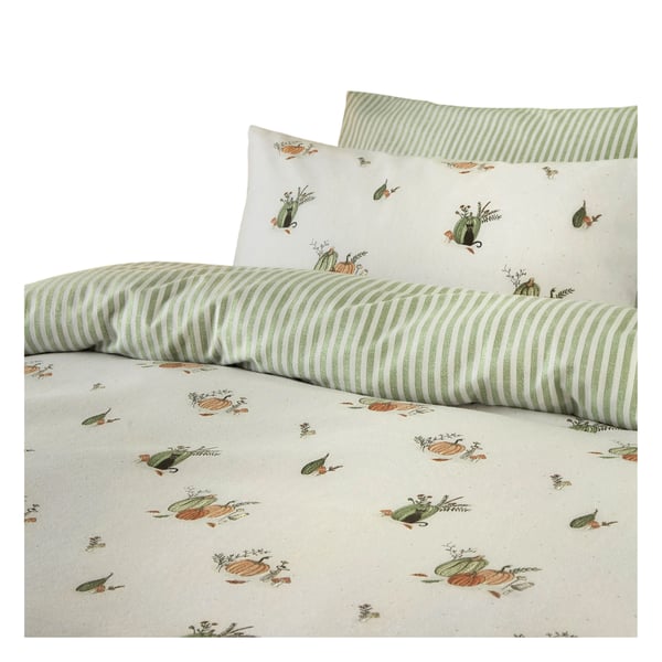 Wylder Reversible Brushed Cotton Pumpkin Duvet Cover Set