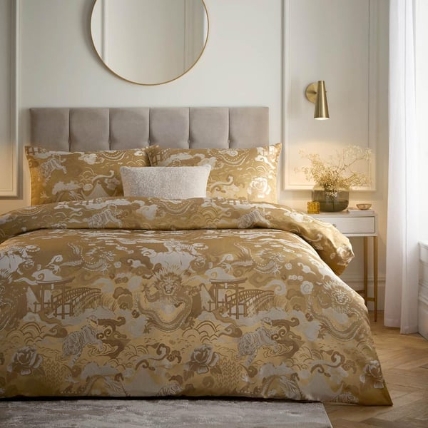 Paoletti Baransu Reversible Jacquard Duvet Cover Set