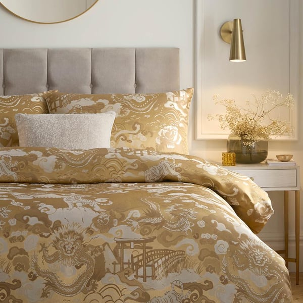 Paoletti Baransu Reversible Jacquard Duvet Cover Set