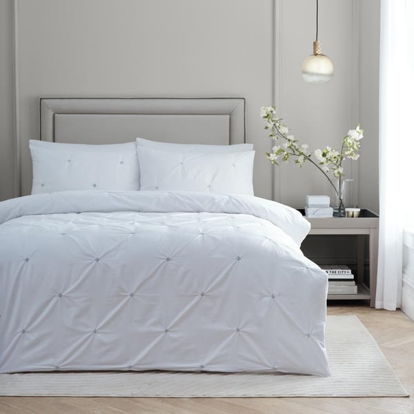 Paoletti Elysia Reversible Cotton Duvet Cover Set