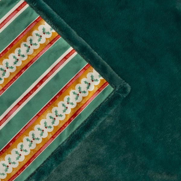 Furn All Wrapped Up Velvet Striped Throw