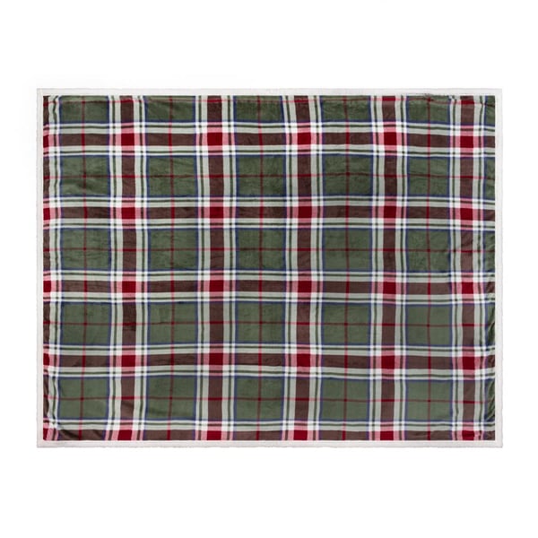 Wylder Braemar Sherpa Fleece Tartan Throw