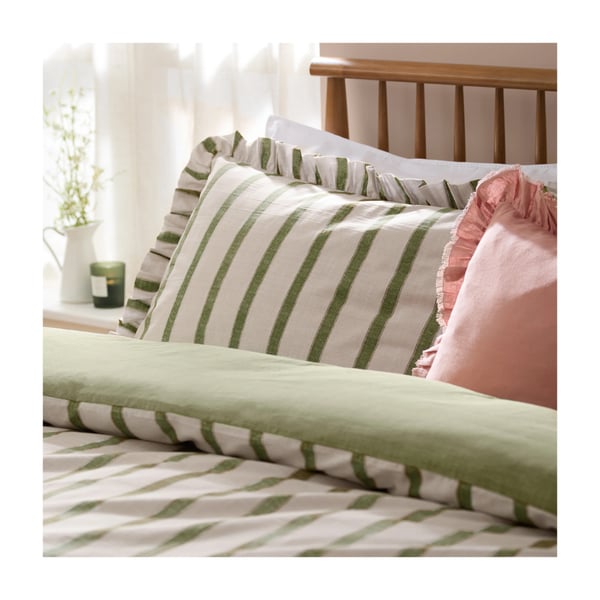 Wylder Connie Ruffles Striped Duvet Cover Set