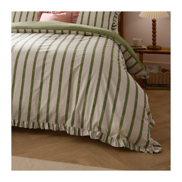 Wylder Connie Ruffles Striped Duvet Cover Set