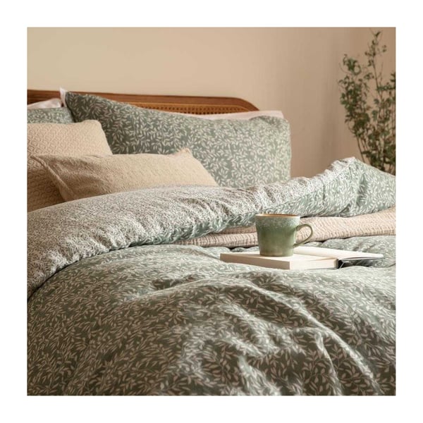 Yard Perrie Leaf Muslin Reversible Cotton Duvet Cover Set