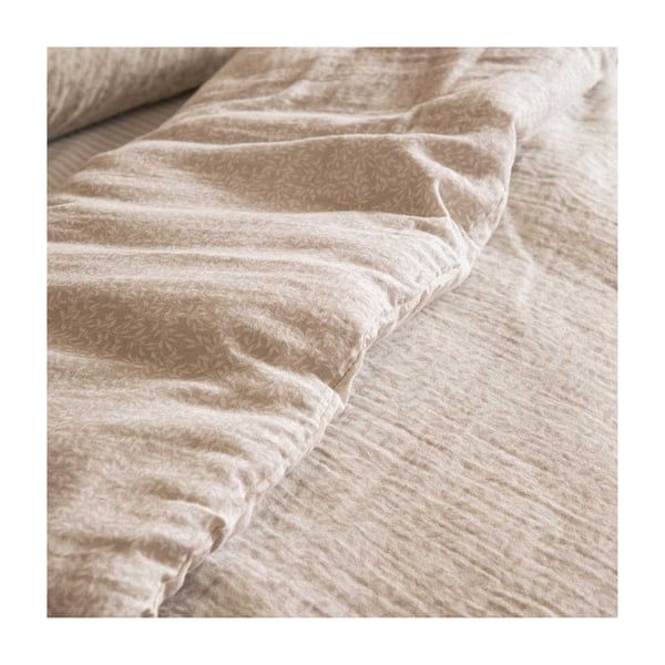 Yard Perrie Leaf Muslin Reversible Cotton Duvet Cover Set