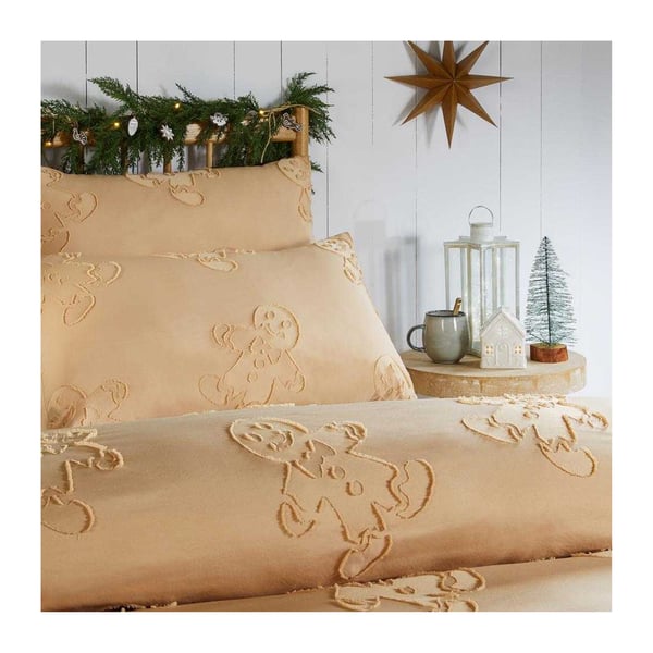 Duvet Day Ginger Bread Reversible Soft Touch Tufted Duvet Cover Set