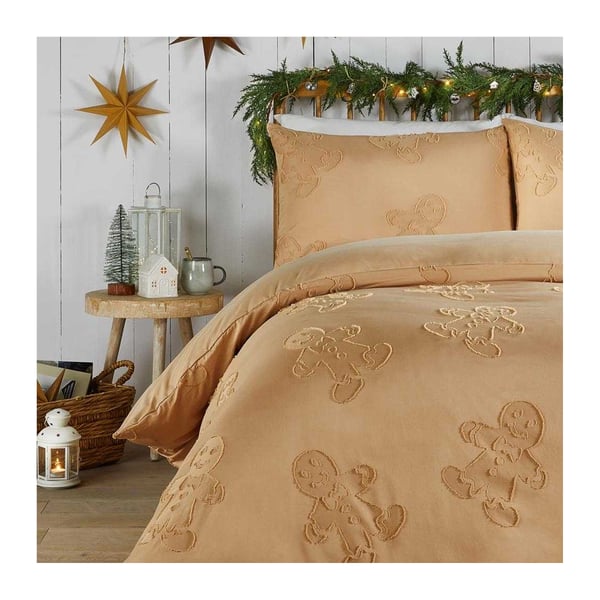 Duvet Day Ginger Bread Reversible Soft Touch Tufted Duvet Cover Set