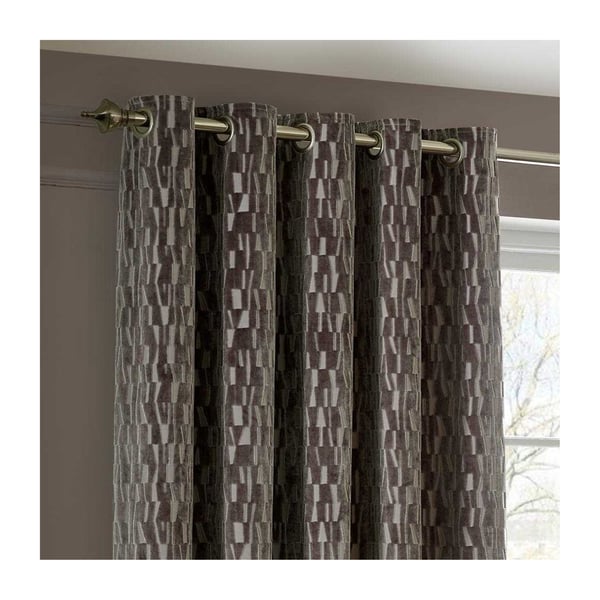 Paoletti Manhattan Velvet Eyelet Curtains