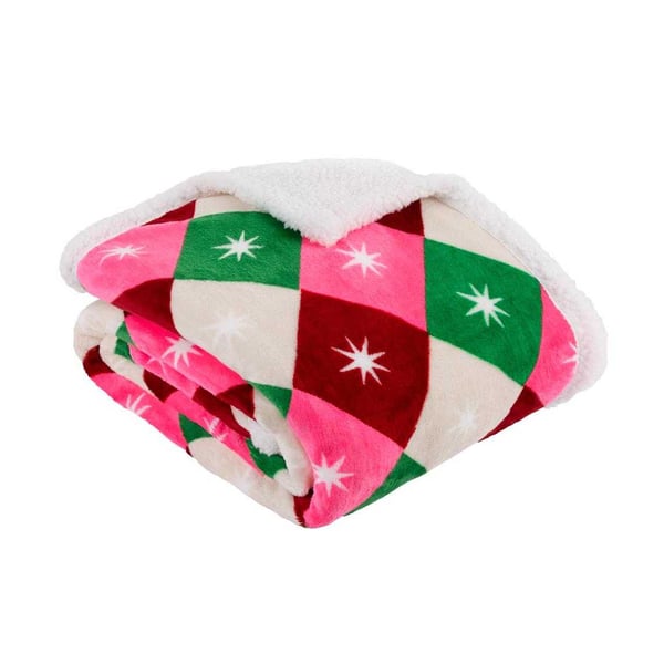 Furn Sherpa Fleece Star Throw