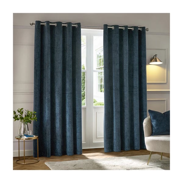 Furn Neptune Velvet Eyelet Curtains