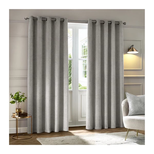 Furn Neptune Velvet Eyelet Curtains