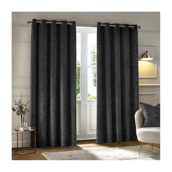 Furn Neptune Velvet Eyelet Curtains