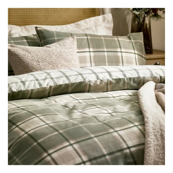 Wylder Braemar Brushed Checked Reversible Duvet Cover Set
