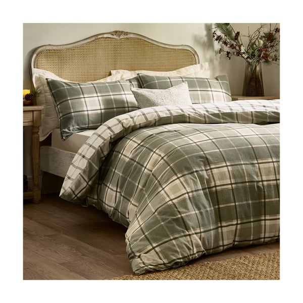 Wylder Braemar Brushed Checked Reversible Duvet Cover Set