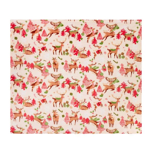 Duvet Day Sleigh Team Fleece Christmas Throw