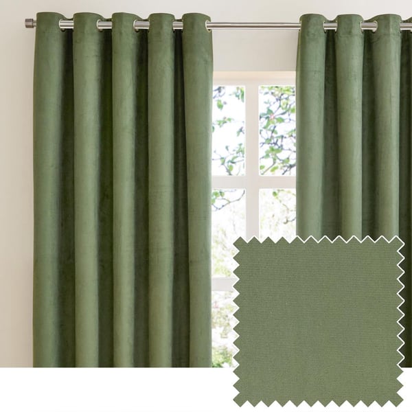 Furn Ultimate Faux Suede Eyelets Blackout Curtains