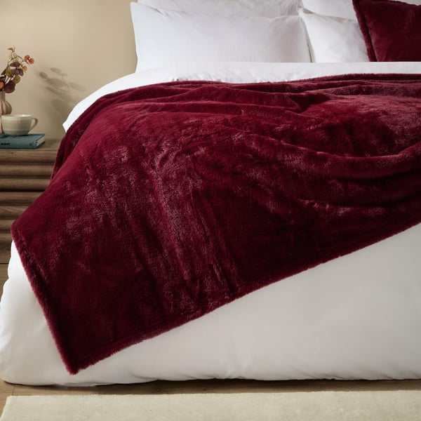 Furn Kallu Faux Fur Double Sided Throw