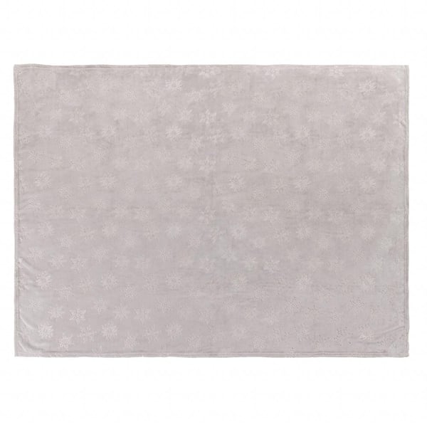 Furn Flannel Fleece Snowflake Pehmeä Torkkupeitto