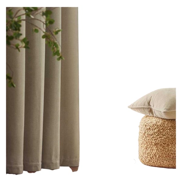 Furn Heavy Chenille Eyelet Curtains
