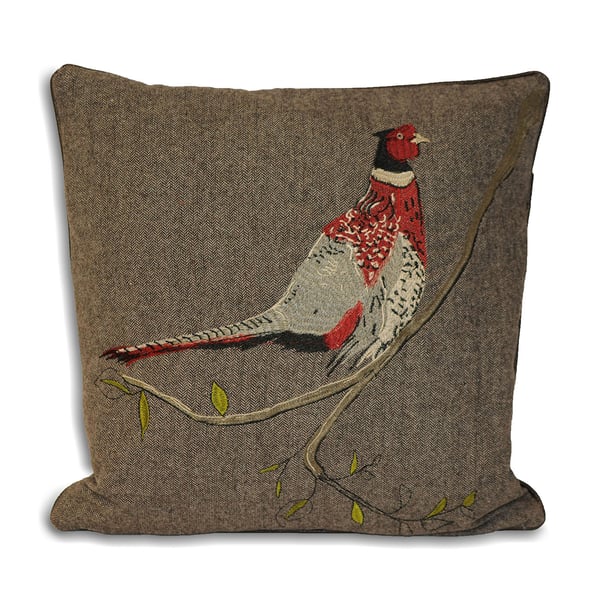 Riva Home Hunter Herringbone Pheasant Cushion Cover