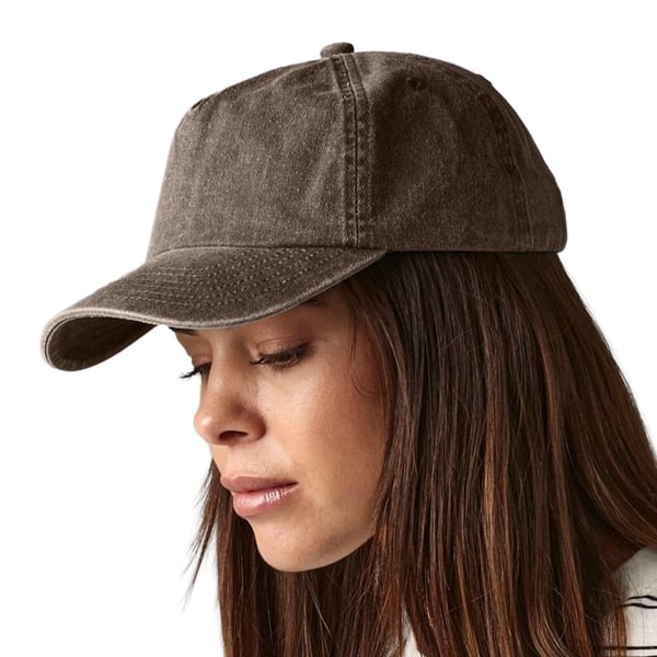 Beechfield Vintage Washed 5 Panel Relaxed Fit Baseballkeps