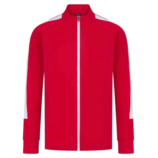 Finden & Hales Mens Contrast Panel Knitted Tracksuit Top