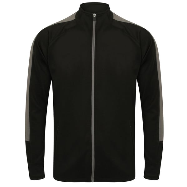 Finden & Hales Mens Contrast Panel Knitted Tracksuit Top