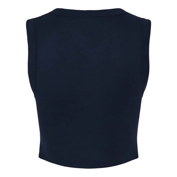 Bella + Canvas Womens/Ladies Plain Micro-Rib Muscle Crop Top