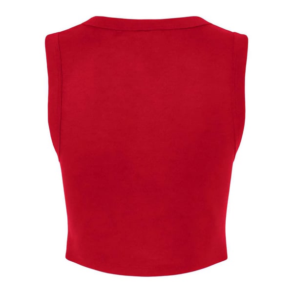 Bella + Canvas Womens/Ladies Plain Micro-Rib Muscle Crop Top