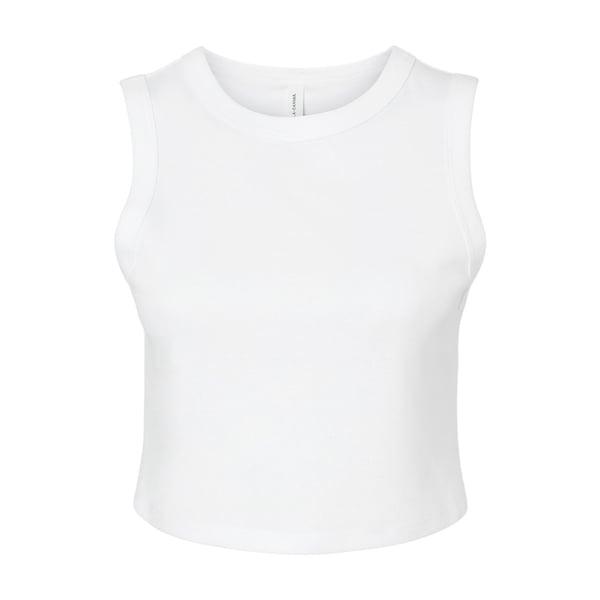 Bella + Canvas Womens/Ladies Plain Micro-Rib Muscle Crop Top
