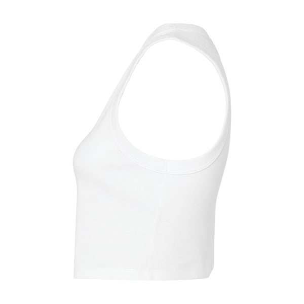 Bella + Canvas Womens/Ladies Plain Micro-Rib Muscle Crop Top