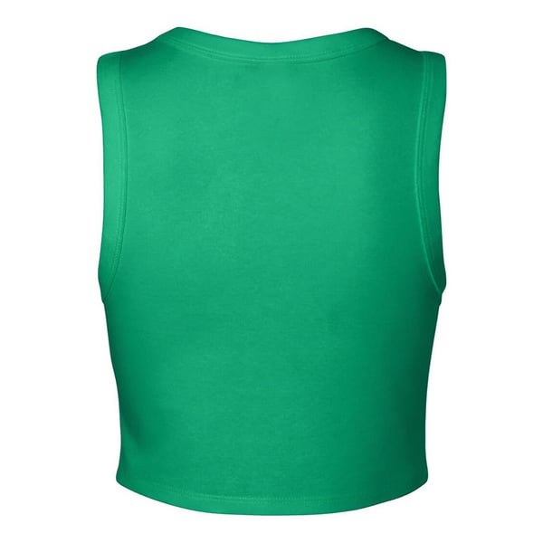 Bella + Canvas Womens/Ladies Plain Micro-Rib Muscle Crop Top