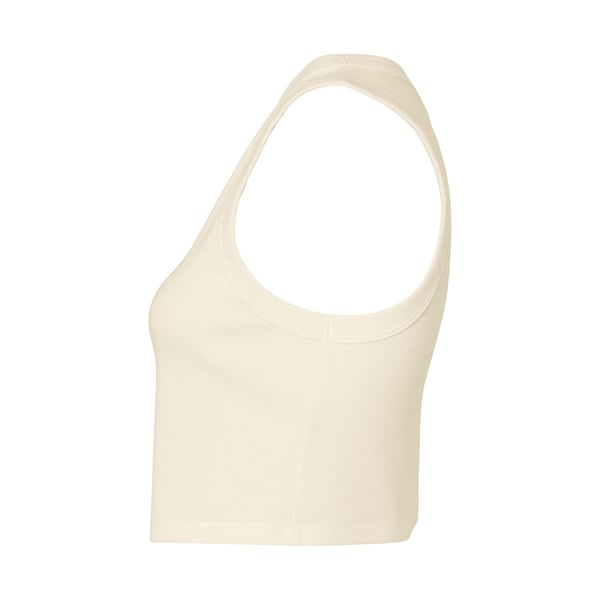 Bella + Canvas Womens/Ladies Plain Micro-Rib Muscle Crop Top