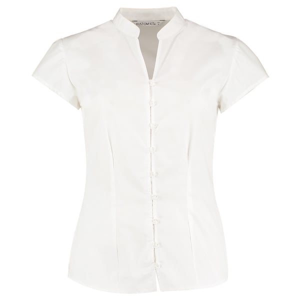 Kustom Kit Womens/Ladies Continental Capped Sleeved Blouse