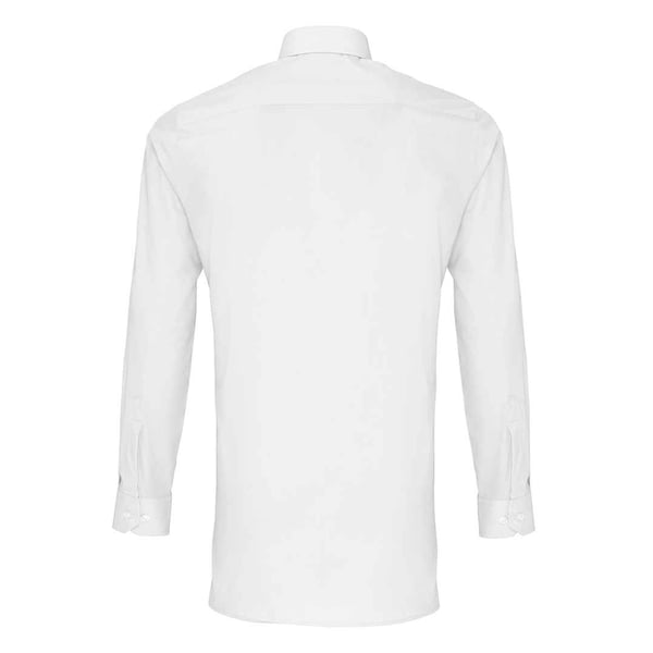 Premier Mens Colours Poplin Fitted Long-Sleeved Shirt