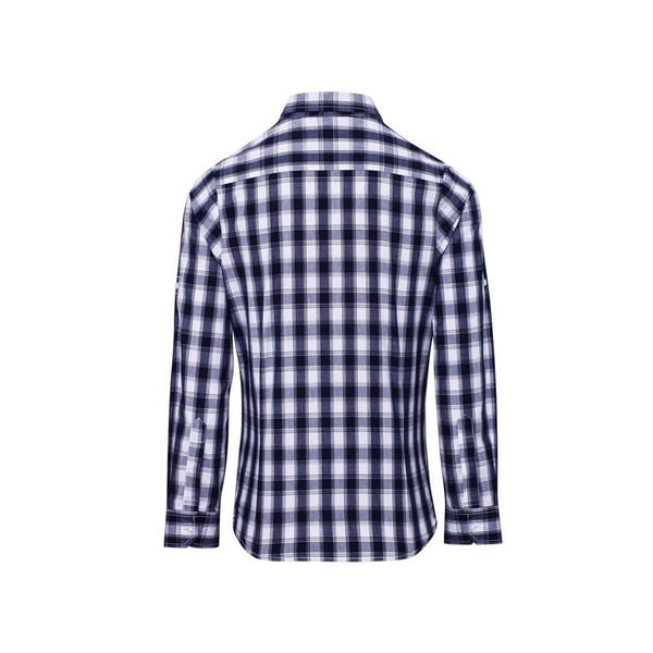 Premier Womens/Ladies Mulligan Checked Long-Sleeved Shirt