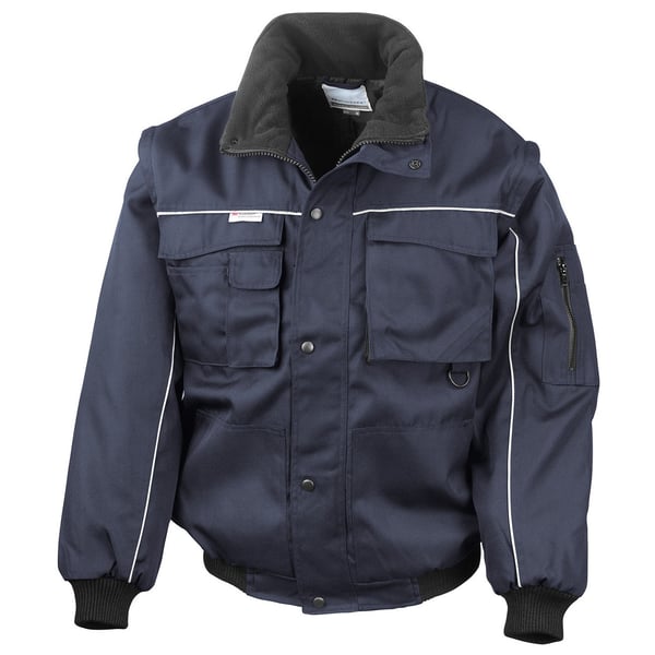 WORK-GUARD by Result Miesten Heavy Duty Vetoketjulliset Irrotettavat Hihat Pilottitakki