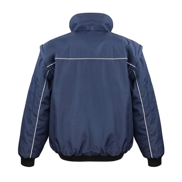 WORK-GUARD by Result Mens Heavy Duty Zip-off Sleeves Pilot Jacket
