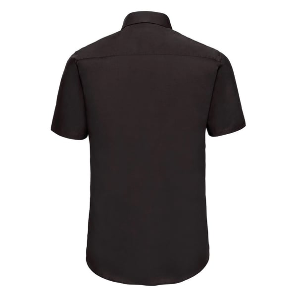 Russell Collection Mens Easy-Care Fitted Short-Sleeved Shirt