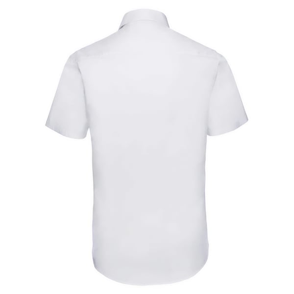 Russell Collection Mens Easy-Care Fitted Short-Sleeved Shirt