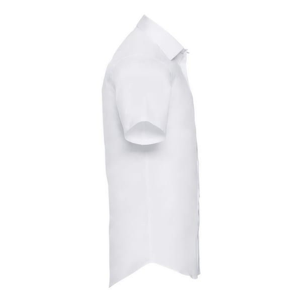 Russell Collection Mens Easy-Care Fitted Short-Sleeved Shirt