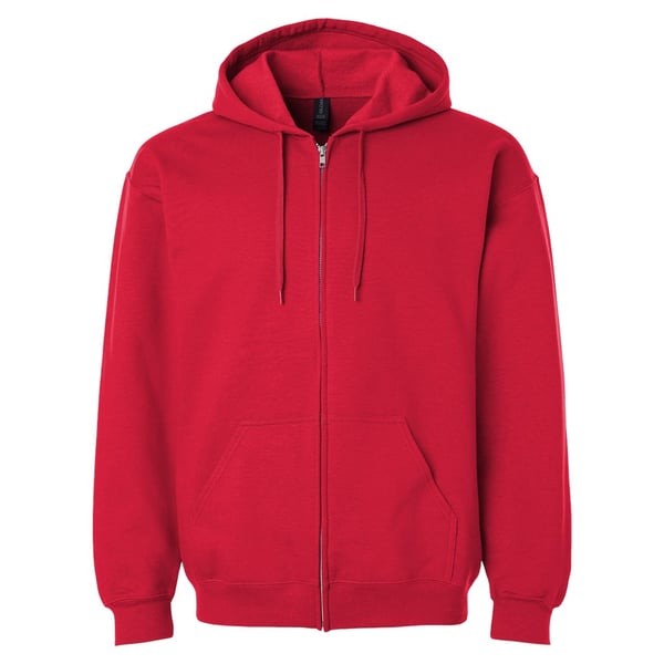 Gildan Mens Softstyle Fleece Midweight Full Zip Hoodie